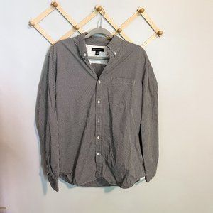Banana Republic Mens Classic Fit Checkered Shirt L 16-16 1/2